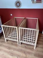 Naturel ledikant tweeling, Kinderen en Baby's, Kinderkamer | Bedden, Ophalen, 70 tot 85 cm, Zo goed als nieuw, Lattenbodem