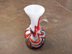 Prachtige vaas Opaline Florence, Oranje, Ophalen of Verzenden, Minder dan 50 cm, Glas