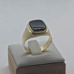 Gouden Zegelring 14k 585 met Onyx - Maat 21, Sieraden, Tassen en Uiterlijk, Ringen, 20 of groter, Heer, Ophalen of Verzenden, Zo goed als nieuw