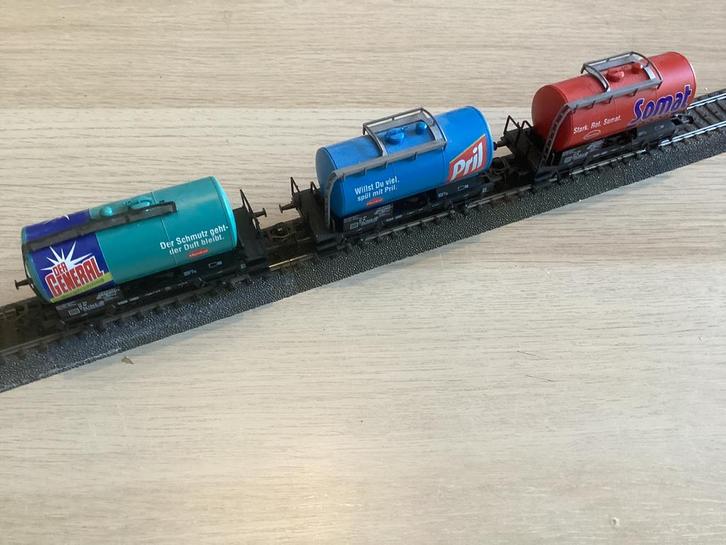 Marklin 46423 ketelwagen set “Henkel”, Hobby en Vrije tijd, Modeltreinen | H0, Zo goed als nieuw, Wagon, Wisselstroom, Märklin