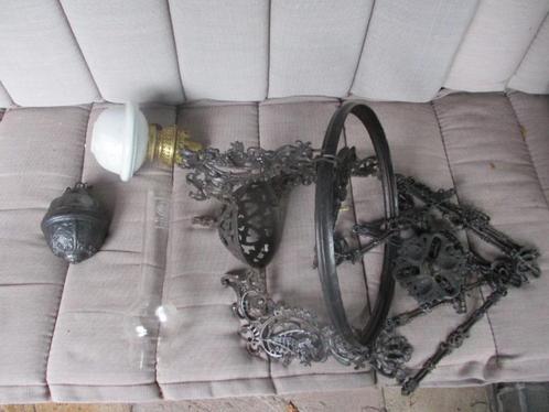 antieke lamp zware kwaliteit genaamd Schipperke z kelk, Antiek en Kunst, Antiek | Lampen, Ophalen of Verzenden