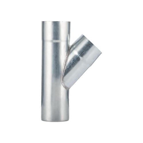 Zinken T-stuk (Y-stuk) voor een regenpijp ø70mm 45 en 87, Doe-het-zelf en Verbouw, Buizen en Afvoer, Nieuw, Afvoer, Zink, Minder dan 2 meter