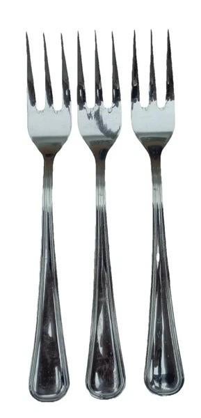 GUY DEGRENNE CONFIDENCE 3x Visvork 17,4cm Set, Coolsingel 104, 3011 AG Rotterdam, Netherlands, Verzenden, Zo goed als nieuw, Rvs of Chroom