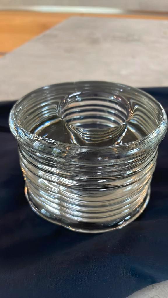 Waxinelicht-Houder Kandelaar Scandinavië Glas Kristal, Antiek en Kunst, Antiek | Glas en Kristal, Ophalen of Verzenden