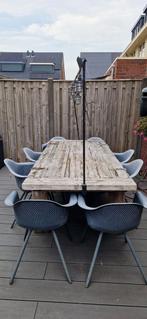 Robuuste massief houten tuintafel, Tuin en Terras, Ophalen, Gebruikt, Rechthoekig, Hout