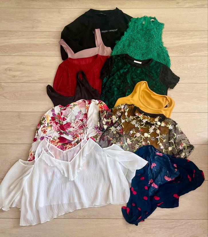 Crop top topje trui bolero vest 11 st kleding pakket maat S, Kleding | Dames, Tops, Gedragen, Maat 36 (S), Groen, Korte mouw, Ophalen
