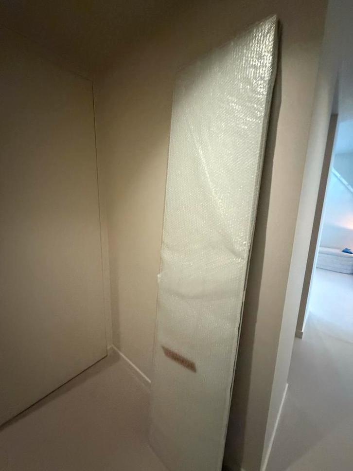 Pax kastdeur 230x50 mat glas, wit aluminium frame, Huis en Inrichting, Kasten | Kledingkasten, Zo goed als nieuw, 200 cm of meer