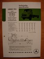 Mercedes 1113 L LK LS Torpedo 1970 Brochure Specificatie, Ophalen, Mercedes, Zo goed als nieuw, Mercedes-Benz