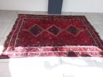 Persisch vloerkleed, diep rood 2.1m x 1.7m, Huis en Inrichting, Stoffering | Vloerbedekking, Gebruikt, Ophalen of Verzenden, Tapijt