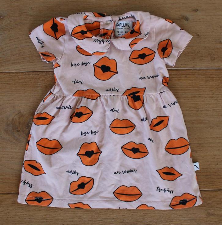 Jurk van CarlijnQ 74/80, Kinderen en Baby's, Babykleding | Maat 74, Zo goed als nieuw, Meisje, Jurkje of Rokje, Ophalen of Verzenden