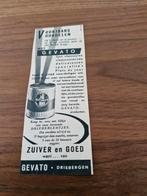 024 Papieren Advertentie Gevato Vleesconserven, Ophalen of Verzenden, 1940 tot 1960, Knipsel(s)