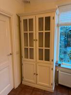 Grenen witte vitrinekast, Huis en Inrichting, Kasten | Vitrinekasten, Overige materialen, 200 cm of meer, Landelijk, 25 tot 50 cm