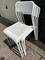 Ikea Adde 4 eetkamerstoelen wit, Huis en Inrichting, Stoelen, Ophalen, Gebruikt, Wit, Vier