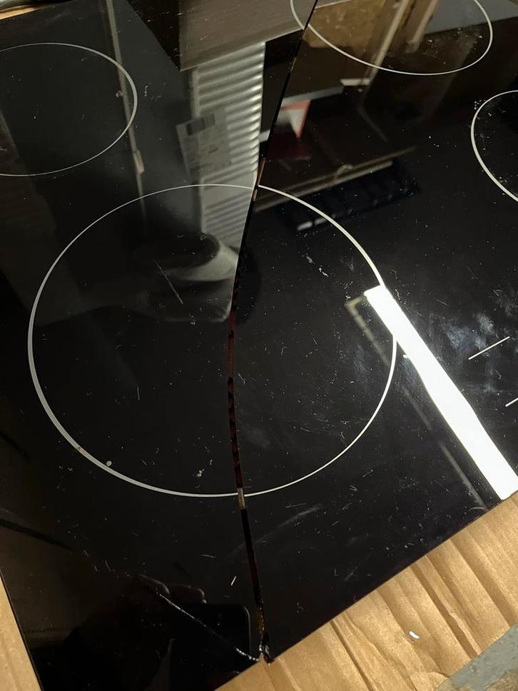 Etna KC160ZT Keramische Kookplaat - Glasplaat Kapot, Witgoed en Apparatuur, Kookplaten, Niet werkend, Inbouw, Keramisch, 4 kookzones