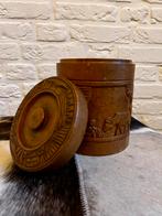 Antieke houten doos met deksel, Antiek en Kunst, Ophalen of Verzenden