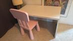 Ikea kinderbureau en roze stoel, Huis en Inrichting, Bureaus, Ophalen, Zo goed als nieuw