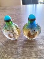 2 prachtige met de hand geschilderd Chinese parfum flesjes., Antiek en Kunst, Verzenden