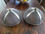 2 x metalen vliegenkap met ijzeren banden en houten knop, Huis en Inrichting, Ophalen of Verzenden, Zo goed als nieuw