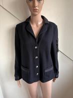 Marc Cain wollen blazer maat N5 42 donkerblauw geperste wol, Blauw, Maat 42/44 (L), Ophalen of Verzenden, Zo goed als nieuw
