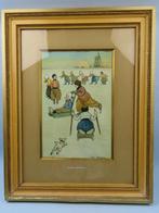 Tom Browne - 1904 - Winter in Holland Litho - 40.5 x 52.50, Ophalen of Verzenden