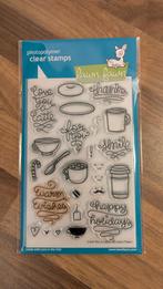 Lawn Fawn - Love you a latte, clear stamps, Hobby en Vrije tijd, Stempelen, Verzenden, Zo goed als nieuw, Clearstamp