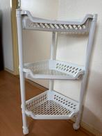 Witte kunststof trolley – compact, stevig & op wieltjes!, Ophalen, Zo goed als nieuw