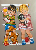 Vintage Poesieplaatjes - Spelende Kinderen, Ophalen of Verzenden
