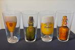 Set van 4 Grolsch bierglazen. Hoogte 13,5 cm., Ophalen of Verzenden, Zo goed als nieuw, Glas of Glazen, Grolsch