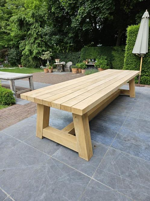 Eiken tuintafels elke maat leverbaar, Tuin en Terras, Tuintafels, Nieuw, Rechthoekig, Hout, Ophalen of Verzenden
