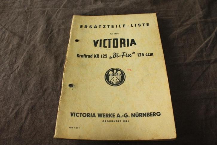 Victoria kraftrad KR125 Bifix 125cc 1953 ersatzteile liste, Motoren, Handleidingen en Instructieboekjes, Overige merken, Ophalen of Verzenden