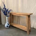 Sidetable - 120 x 30 cm - robuust massief teak - TTM Wonen, 100 tot 150 cm, Scherp geprijsd, Www.ttmwonen.nl, Teakhout