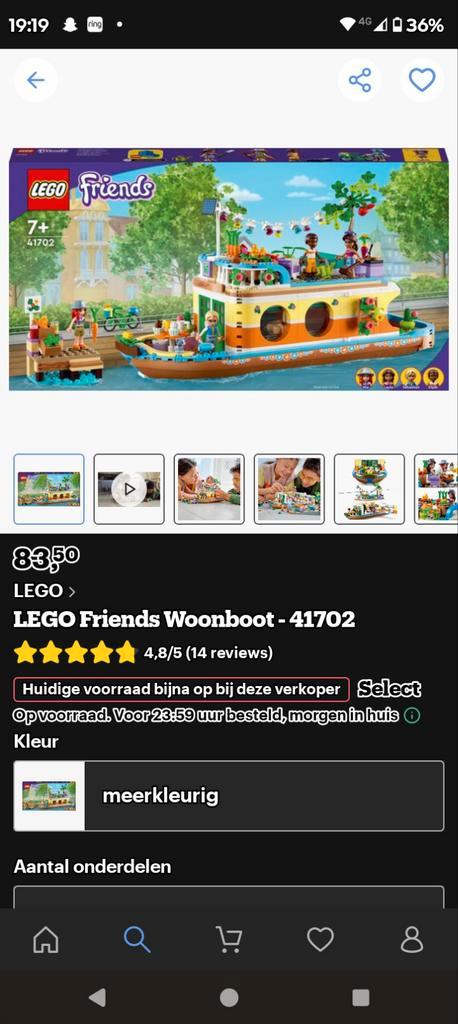 Lego Friends Woonboot 41702 - Zo goed als nieuw!, Kinderen en Baby's, Speelgoed | Duplo en Lego, Zo goed als nieuw, Lego, Complete set