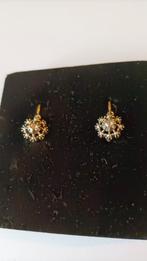Antieke gouden oorbellen/stekers met Roosdiamanten, 14 krt, Sieraden, Tassen en Uiterlijk, Antieke sieraden, Verzenden, Goud, Oorbellen