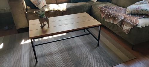 Salontafel Eikenhout/Metaal 110x60cm, Huis en Inrichting, Tafels | Salontafels, Zo goed als nieuw, Minder dan 50 cm, 50 tot 100 cm