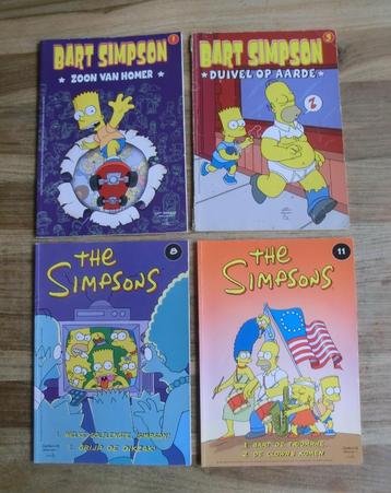 4 stripboeken uit de reeks van de Simpsons beschikbaar voor biedingen