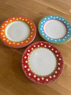 Oilily diner borden 6 stuks, 3 kleuren, Huis en Inrichting, Ophalen, Zo goed als nieuw, Overige stijlen, Bord(en)