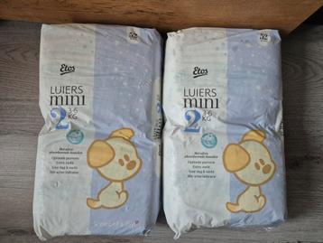 2 pakken luiers Etos Mini Maat 2 (3-6 kg) beschikbaar voor biedingen