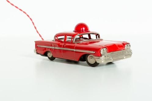 Vintage Cragstan Fire Chief Car (Japan) – 13 cm, Antiek en Kunst, Antiek | Speelgoed, Ophalen of Verzenden