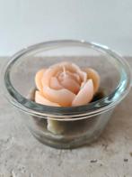 Kaars bloem in glazen stolp, Huis en Inrichting, Overige materialen, Nieuw, Ophalen of Verzenden, Kaars