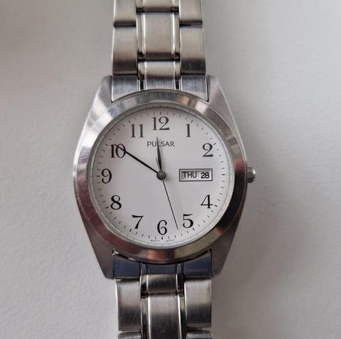 Pulsar horloge, Sieraden, Tassen en Uiterlijk, Horloges | Heren, Zo goed als nieuw, Polshorloge, Overige merken, Staal, Staal