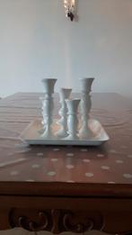 Kandelaar voor 6 kaarsen, kleur wit, Ophalen of Verzenden, Metaal, Minder dan 25 cm