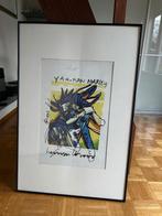 T.k.a. Ingelijste poster: Bob Marley door Herman Brood., Ophalen, Zo goed als nieuw, Foto of Poster, 75 cm of meer