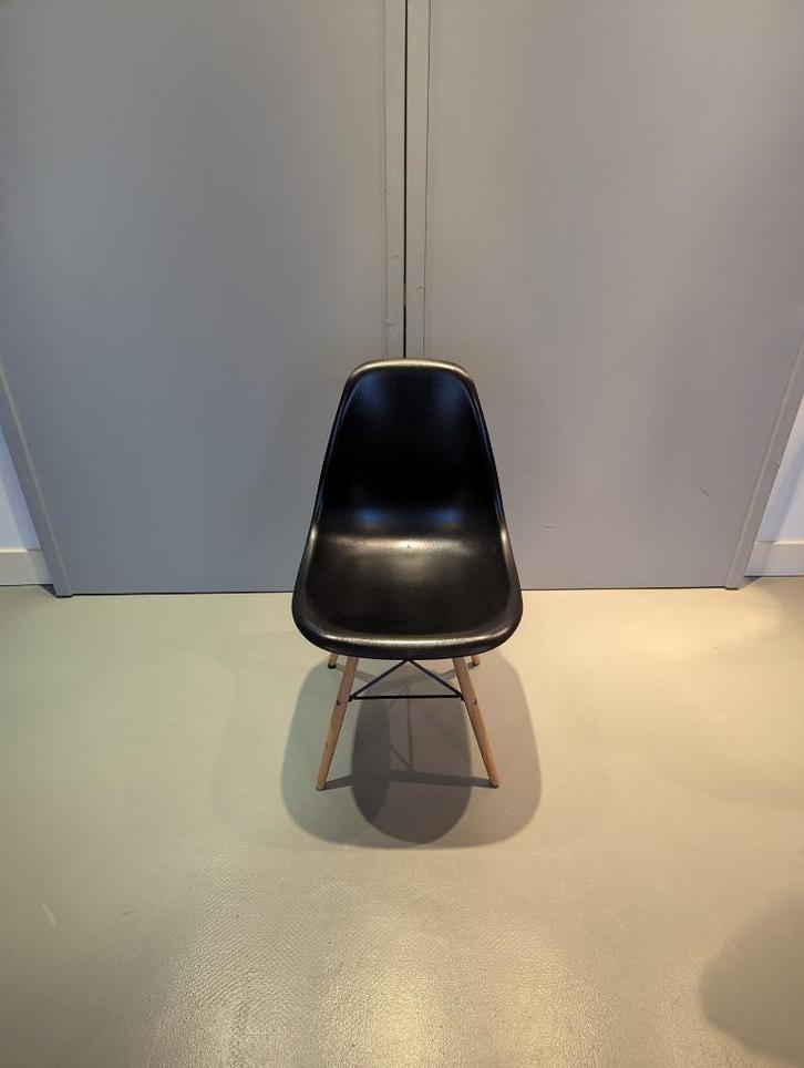 Set van 6 Kwantum eetkamerstoelen, Huis en Inrichting, Stoelen, Gebruikt, Vijf, Zes of meer stoelen, Hout, Kunststof, Metaal, Zwart