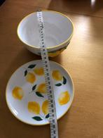 Citroen Schaal en Bord Set - Decoratief, Huis en Inrichting, Keuken | Servies, Ophalen, Keramiek, Nieuw, Schaal of Schalen