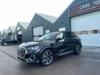 Audi Q3 45 Tfsi e 245pk Zwart S-line Pano 360-Cam Matrix-Led, USB, Zwart, Leder en Stof, Zwart