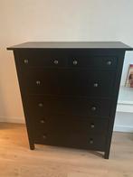 IKEA Hemnes Ladekast Zwart, Gebruikt, 5 laden of meer, 100 tot 150 cm, 25 tot 50 cm