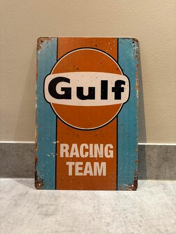 Mancave Bar Café Wanddecoratie metalen bordje Gulf Racing beschikbaar voor biedingen