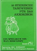 Accordeon: 16 Steirische Tanzweisen fur das Akkordeon-1, Muziek en Instrumenten, Gebruikt, Overige genres, Overige soorten, Ophalen of Verzenden