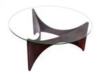 salontafel Werner Blaser 1963, Ophalen, 50 tot 100 cm, Glas, Rond