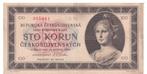 Tsjechoslowakije 100 Korun 1945, Postzegels en Munten, Bankbiljetten | Europa | Niet-Eurobiljetten, Verzenden, Overige landen
